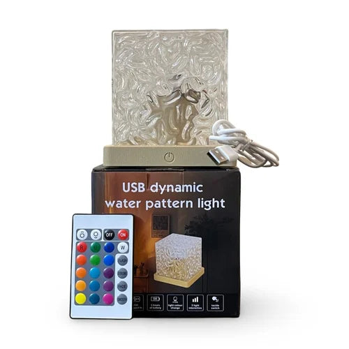 Dynamic Rotating Water Ripple Night Light