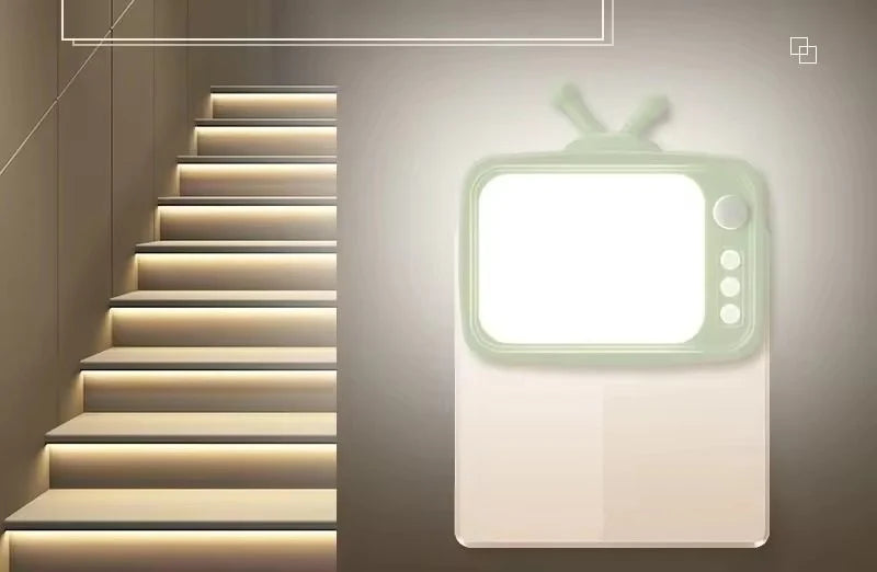 Creative Switch TV Night Light Plug in Bedroom