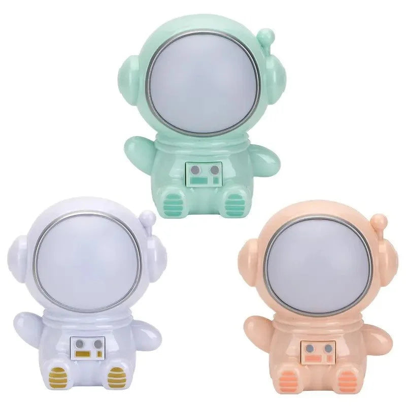 Cartoon Astronaut USB Night Light LED Rechargeable Bedside Multicolor Night Lamp