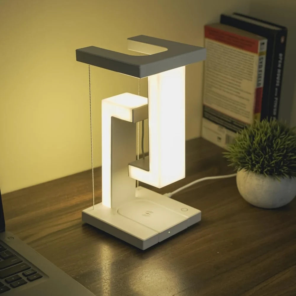Anti-Gravity Table Night Lamp Touch Switch LED Light with Mobile Wireless Charging