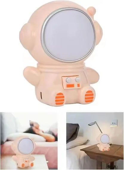 Cartoon Astronaut USB Night Light LED Rechargeable Bedside Multicolor Night Lamp