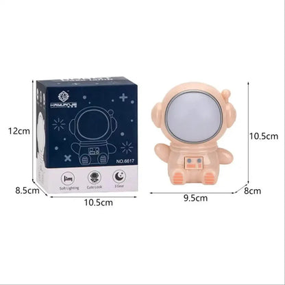 Cartoon Astronaut USB Night Light LED Rechargeable Bedside Multicolor Night Lamp