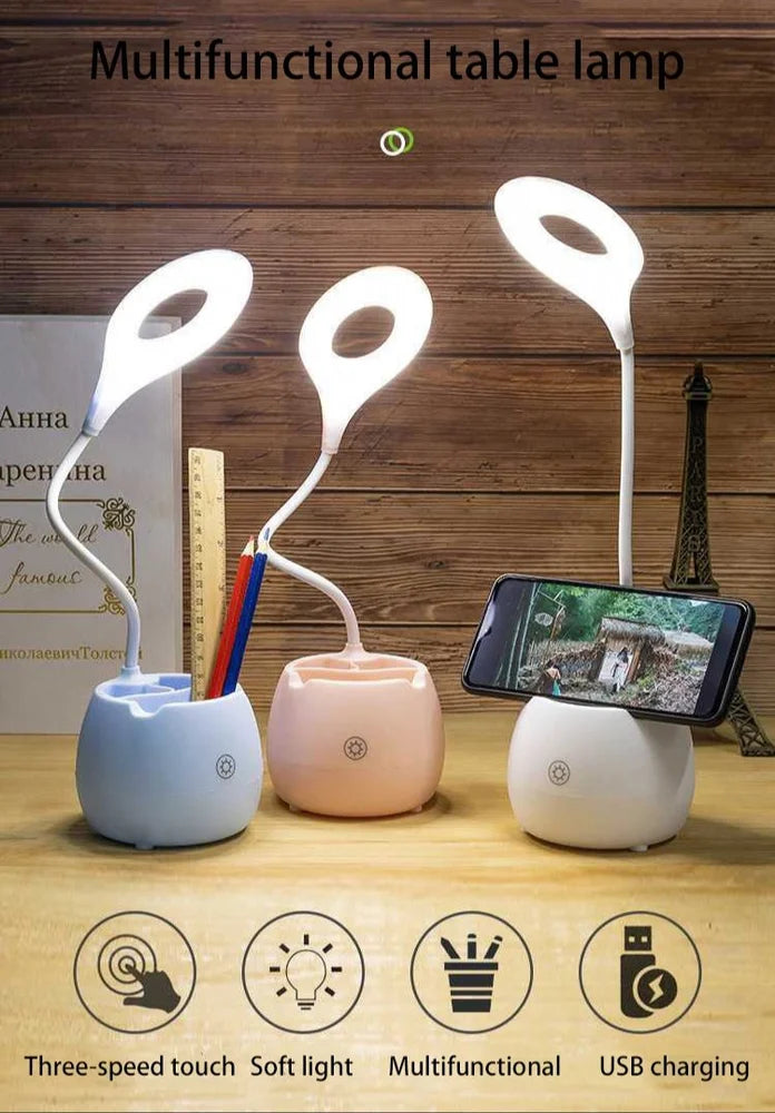 Pen Holder Study Desk Lamp