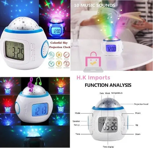 Star Projector Clock With Nature Sounds