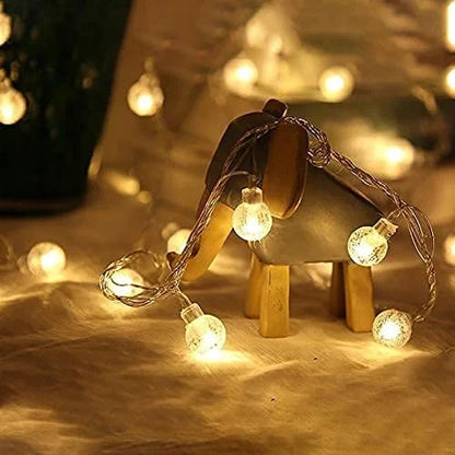 4 Meter and 20 LED Yellow Ball String Lights for Indoor Outdoor Decoration Diwali Light