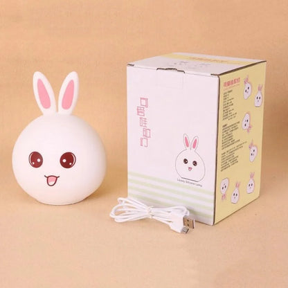Silicone Open Eye Bunny Touch Lamp