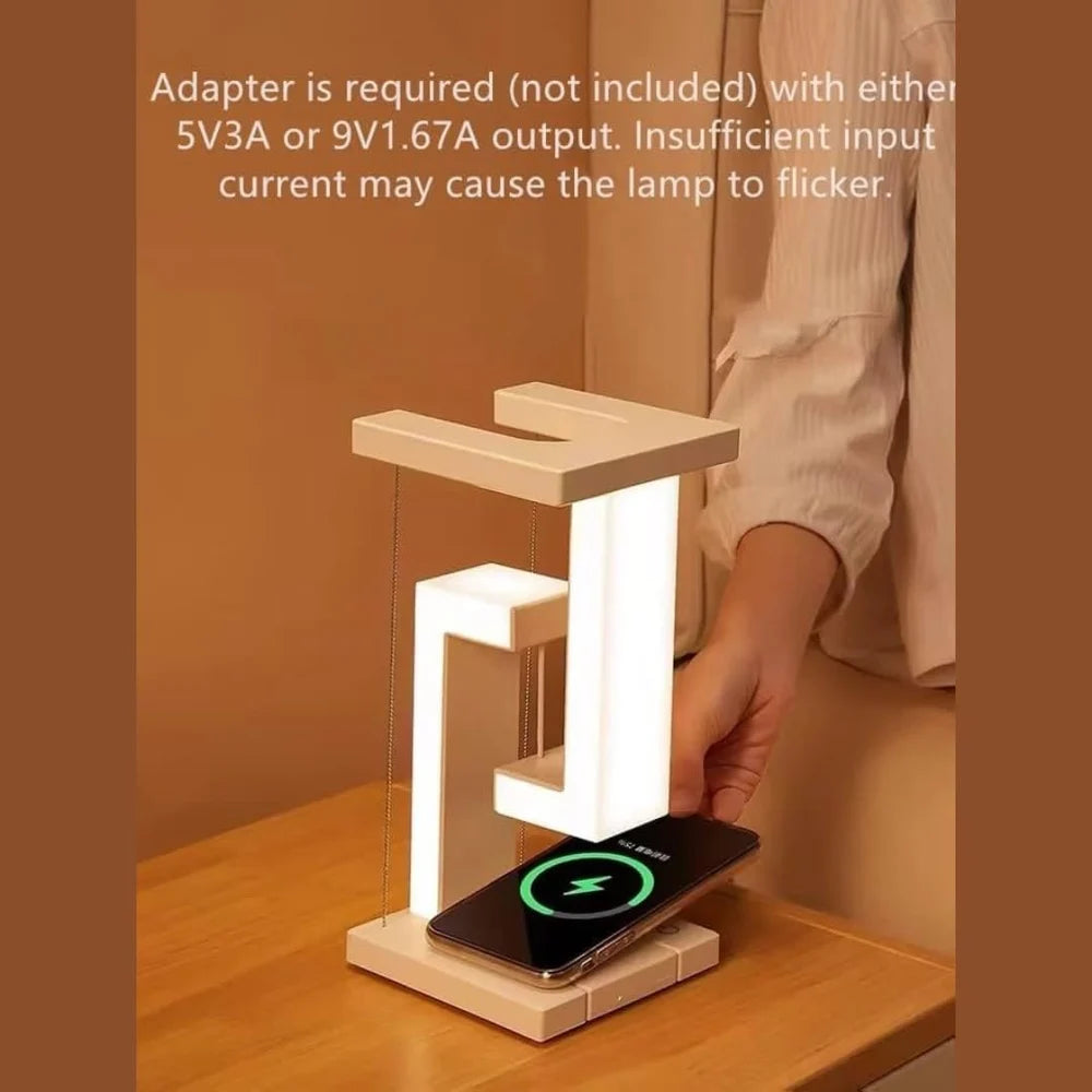 Anti-Gravity Table Night Lamp Touch Switch LED Light with Mobile Wireless Charging