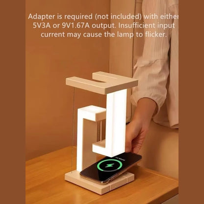 Anti-Gravity Table Night Lamp Touch Switch LED Light with Mobile Wireless Charging