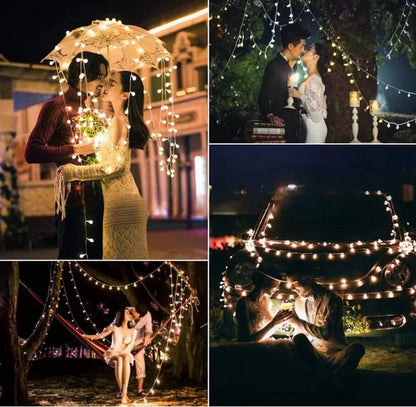 4 Meter and 20 LED Yellow Ball String Lights for Indoor Outdoor Decoration Diwali Light