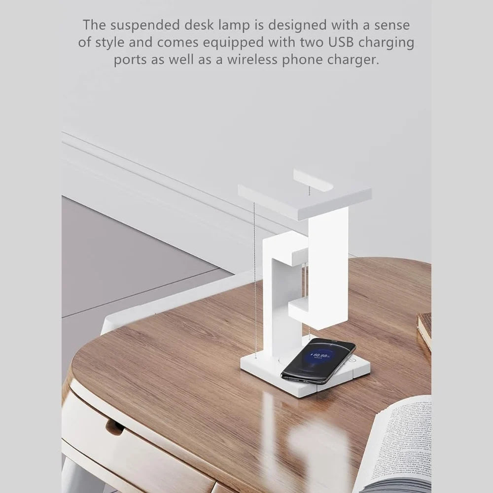 Anti-Gravity Table Night Lamp Touch Switch LED Light with Mobile Wireless Charging