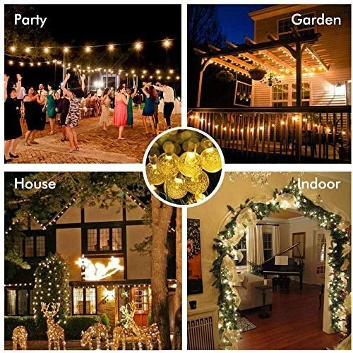 4 Meter and 20 LED Yellow Ball String Lights for Indoor Outdoor Decoration Diwali Light