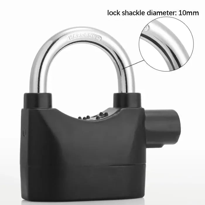 Alarm Security Lock With Motion Sensor Siren And 3 Keys