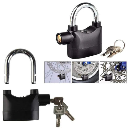 Alarm Security Lock With Motion Sensor Siren And 3 Keys