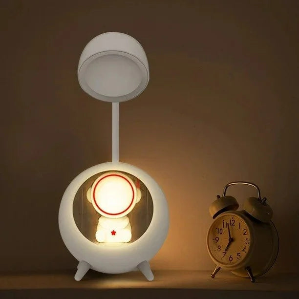 Cute Cartoon Desk Lamp with Silicone Astronaut Night Light