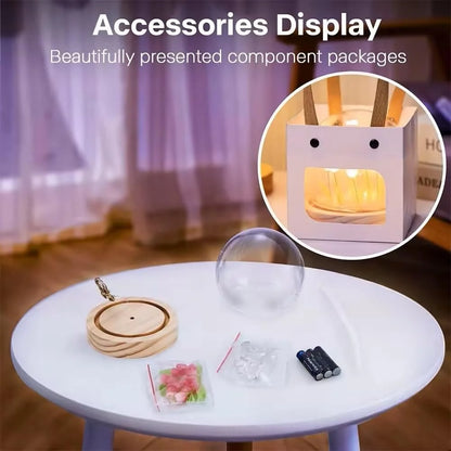 DIY Pink Tulip LED Night Light,DIY Cute Flower Night Light