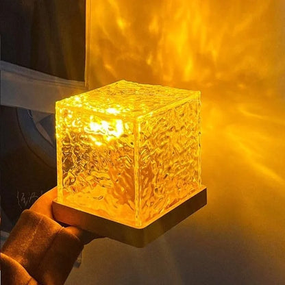 Dynamic Rotating Water Ripple Night Light