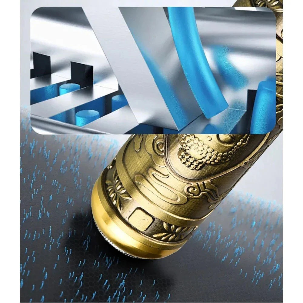 Electric Shavers for Men, Professional Gold Dragon Razor - Portable Travel Beard Trimmer Mini Electric Shaver for Men