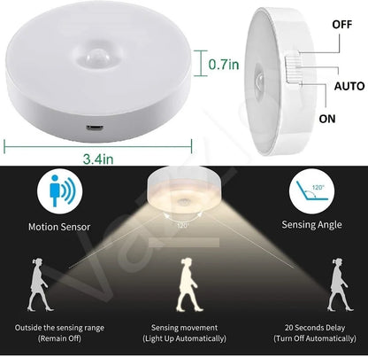 Round Motion Sensor Light